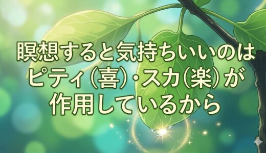 瞑想すると気持ちいいのはピティ（喜）・スカ（楽）が作用しているから